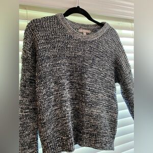 Banana Republic black and white marled knit sweater